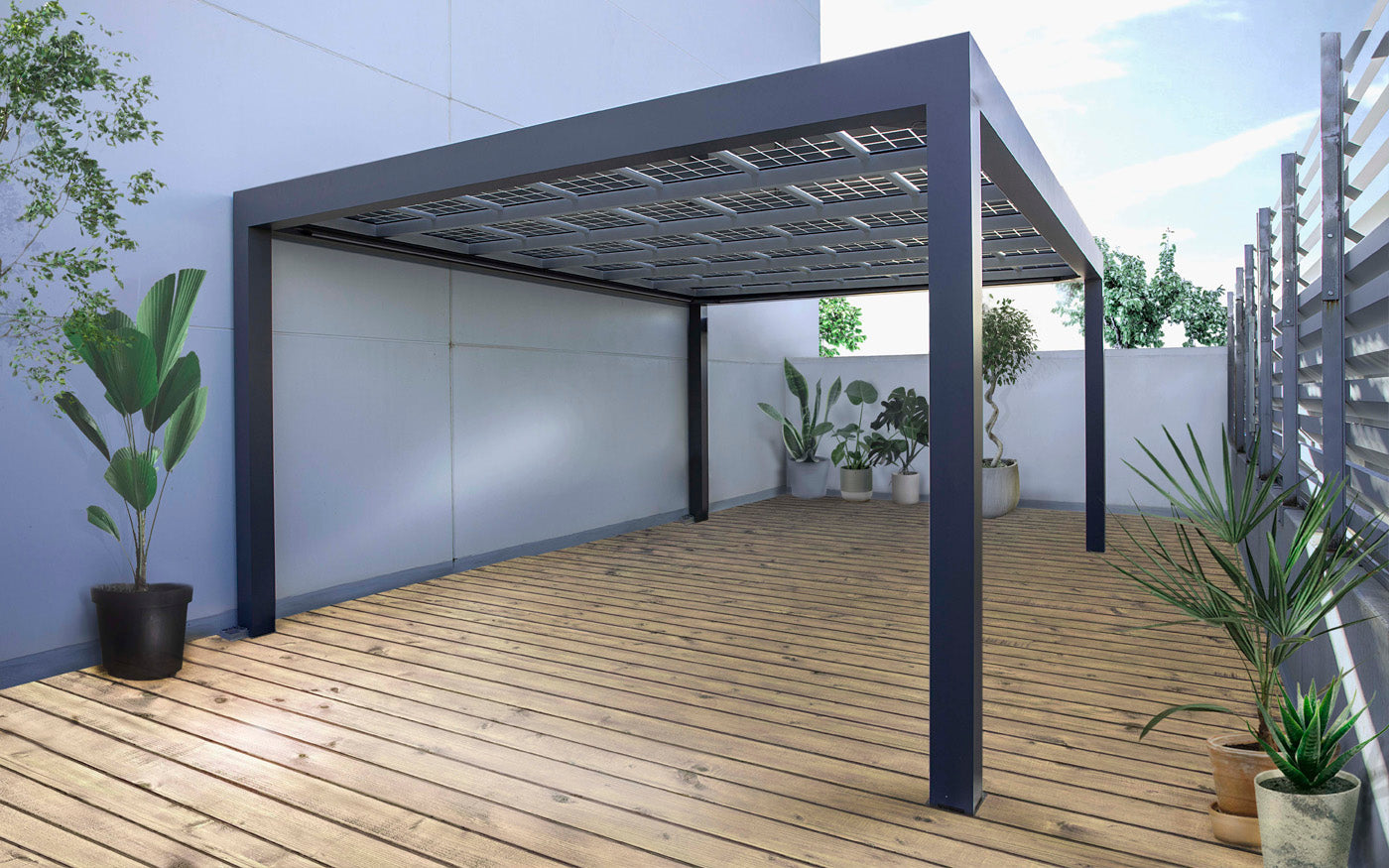 Pérgola solar: la solución para producir energía renovable en casa