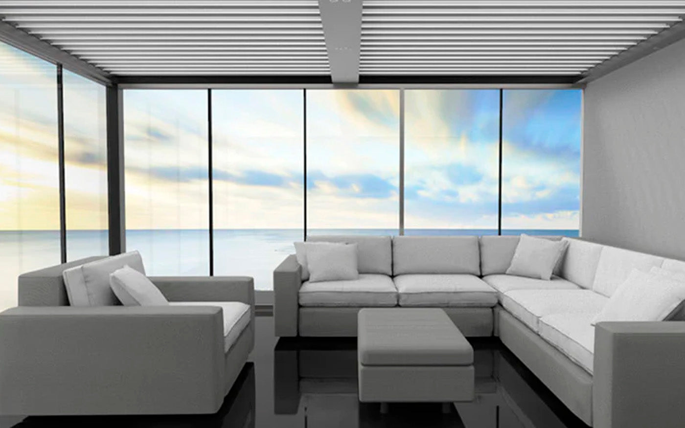 Pérgola de aluminio imitación madera: estética y funcionalidad