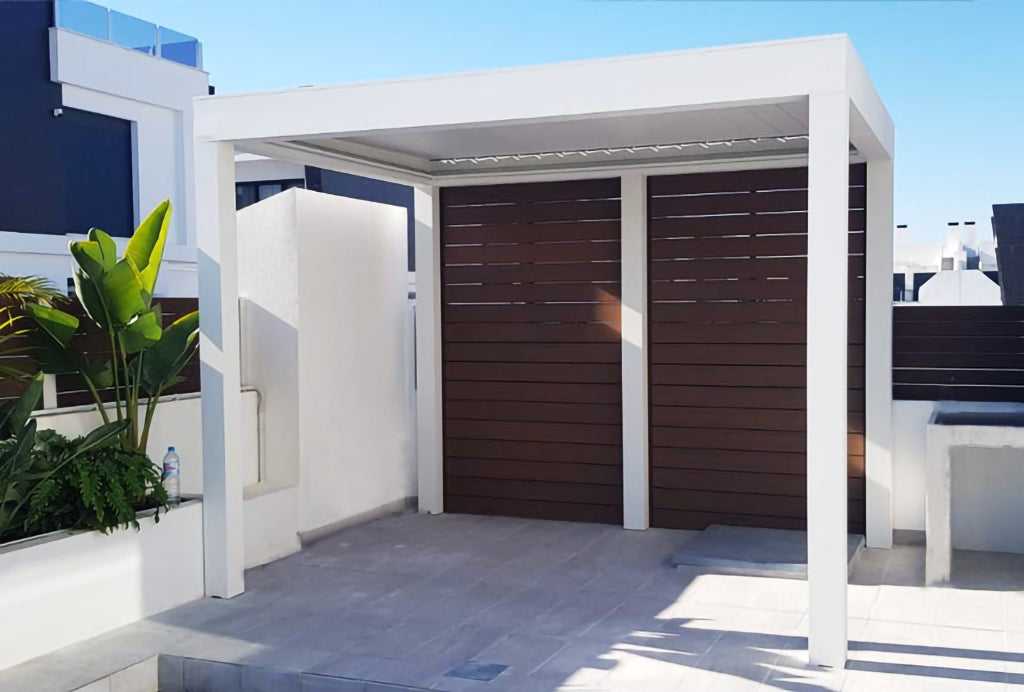 Pérgola insatalada en azotea de Alicante